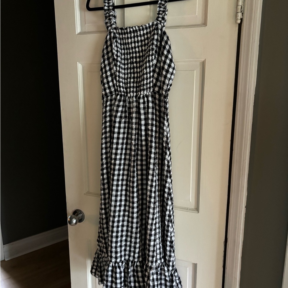 Black and white gingham dress